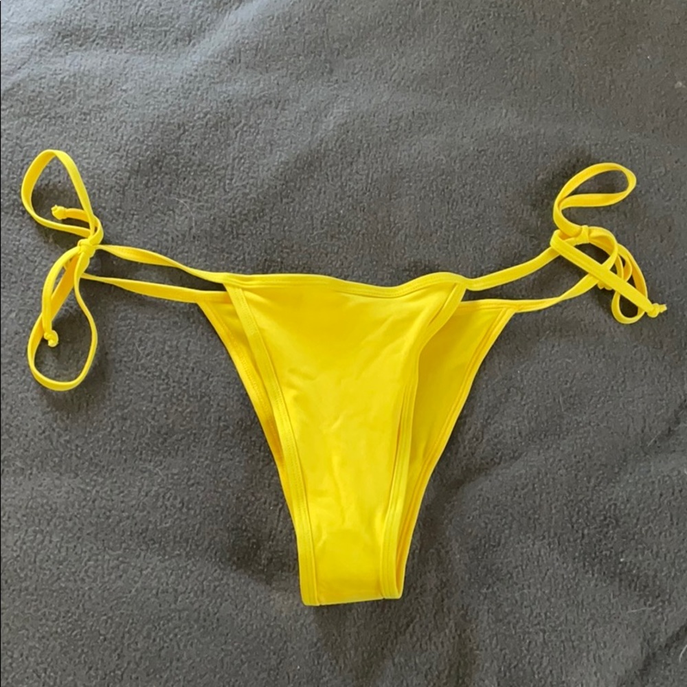 Yellow bathing suit bottoms
